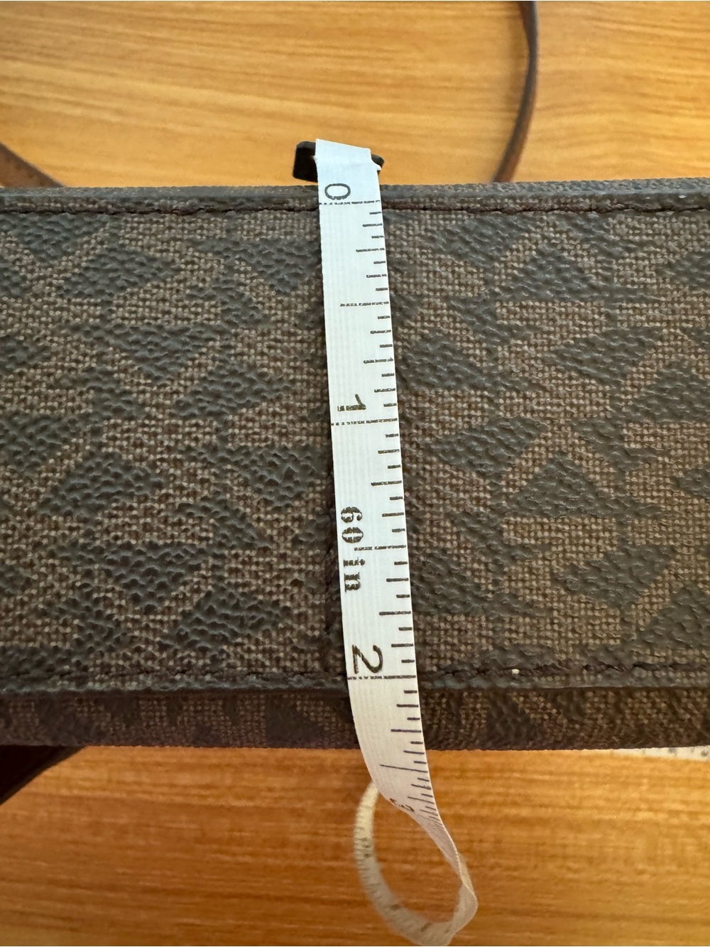 Michael Kors Brown Logo Crossbody with Gold Chain Detail - Picture 9 of 9